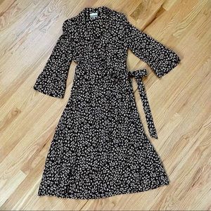 Ganni Floral Logo Wrap Dress